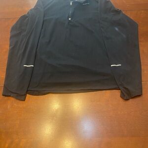 Nike Running 1/4 Zip Long Sleeve Black Mens Large